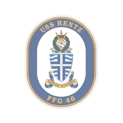 USS Rentz FFG 46 (U.S. Navy) STICKER Vinyl Kiss-Cut Decal 3 Inch Transparent - The Sticker Space