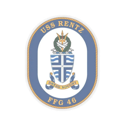 USS Rentz FFG 46 (U.S. Navy) STICKER Vinyl Kiss-Cut Decal 4 Inch Transparent - The Sticker Space