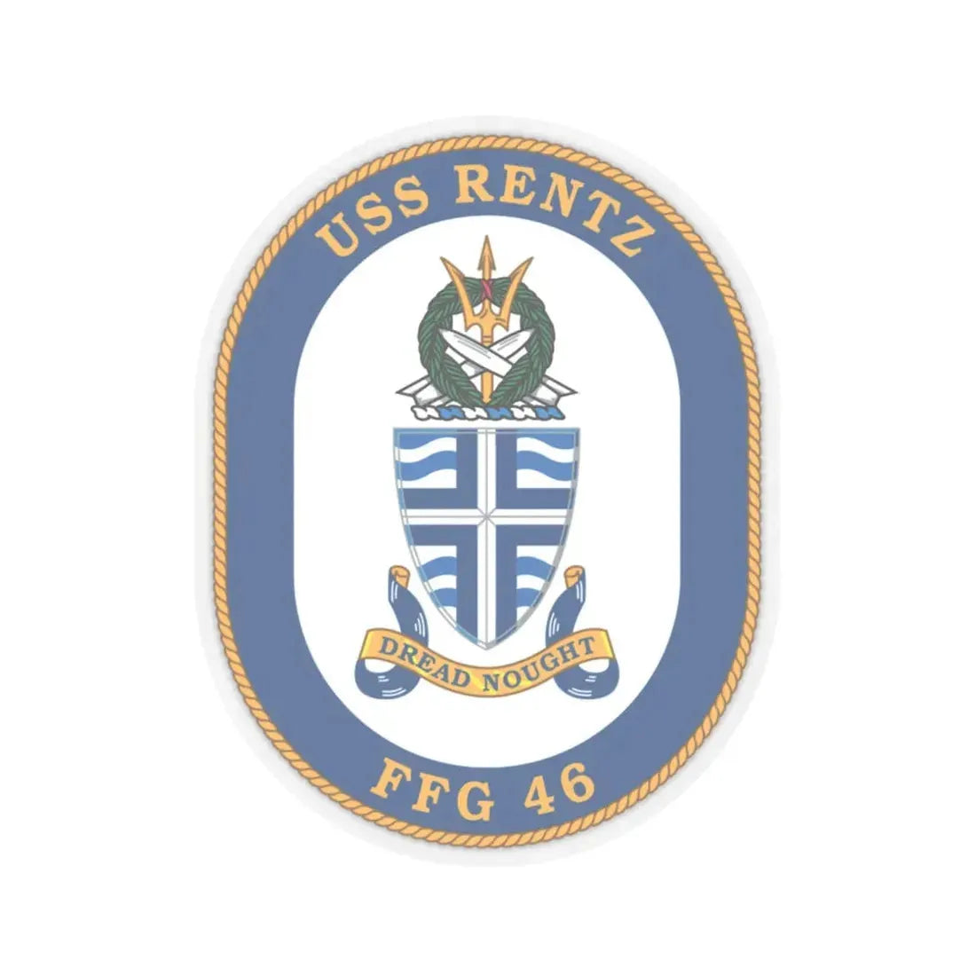 USS Rentz FFG 46 (U.S. Navy) STICKER Vinyl Kiss-Cut Decal 6 Inch Transparent - The Sticker Space