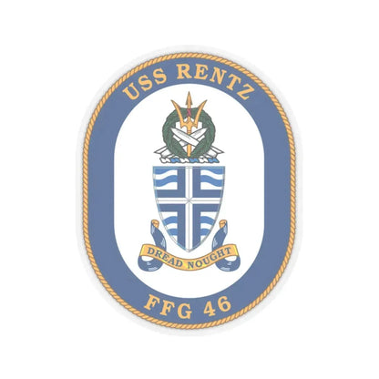 USS Rentz FFG 46 (U.S. Navy) STICKER Vinyl Kiss-Cut Decal 6 Inch Transparent - The Sticker Space