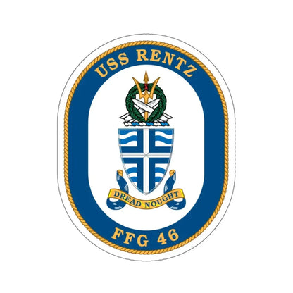 USS Rentz FFG 46 (U.S. Navy) STICKER Vinyl Kiss-Cut Decal 6 Inch White - The Sticker Space