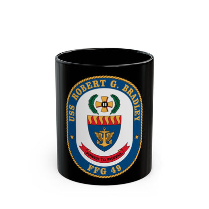 USS Robert G Bradley FF 49 (U.S. Navy) Black Coffee Mug-11oz-The Sticker Space