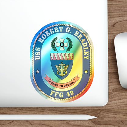 USS Robert G Bradley FF 49 (U.S. Navy) Holographic STICKER Die-Cut Vinyl Decal-The Sticker Space