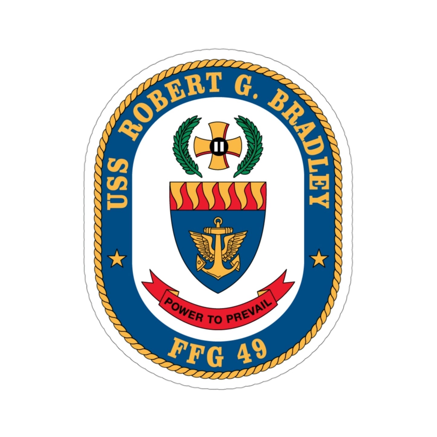 USS Robert G Bradley FF 49 (U.S. Navy) STICKER Vinyl Die-Cut Decal-3 Inch-The Sticker Space