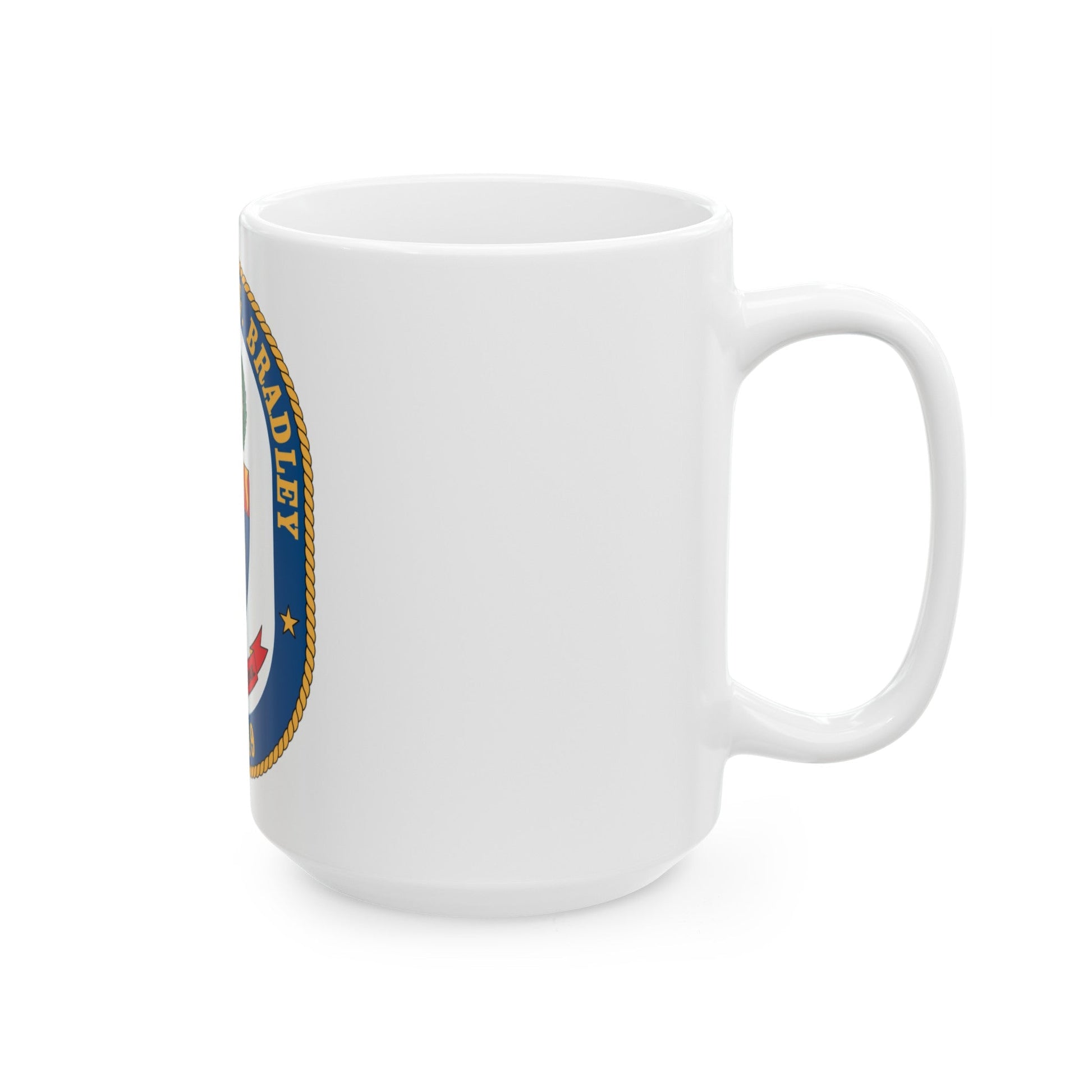 USS Robert G Bradley FF 49 (U.S. Navy) White Coffee Mug-The Sticker Space