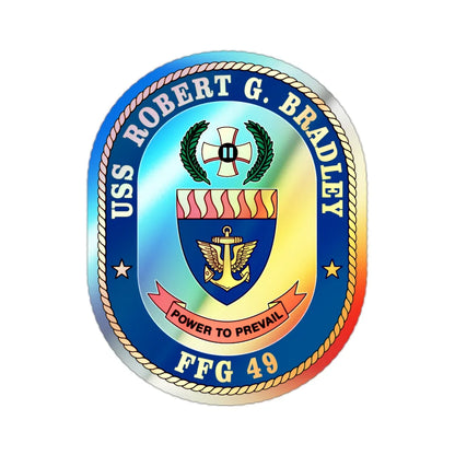 USS Robert G Bradley FF 49 (U.S. Navy) Holographic STICKER Die-Cut Vinyl Decal 2 Inch Holographic - The Sticker Space