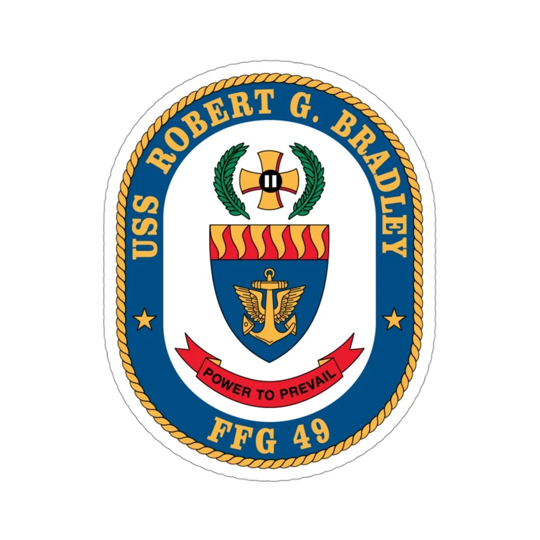 USS Robert G Bradley FF 49 (U.S. Navy) STICKER Vinyl Die-Cut Decal 3 Inch - The Sticker Space