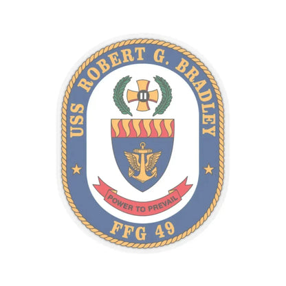 USS Robert G Bradley FF 49 (U.S. Navy) STICKER Vinyl Kiss-Cut Decal 2 Inch Transparent - The Sticker Space