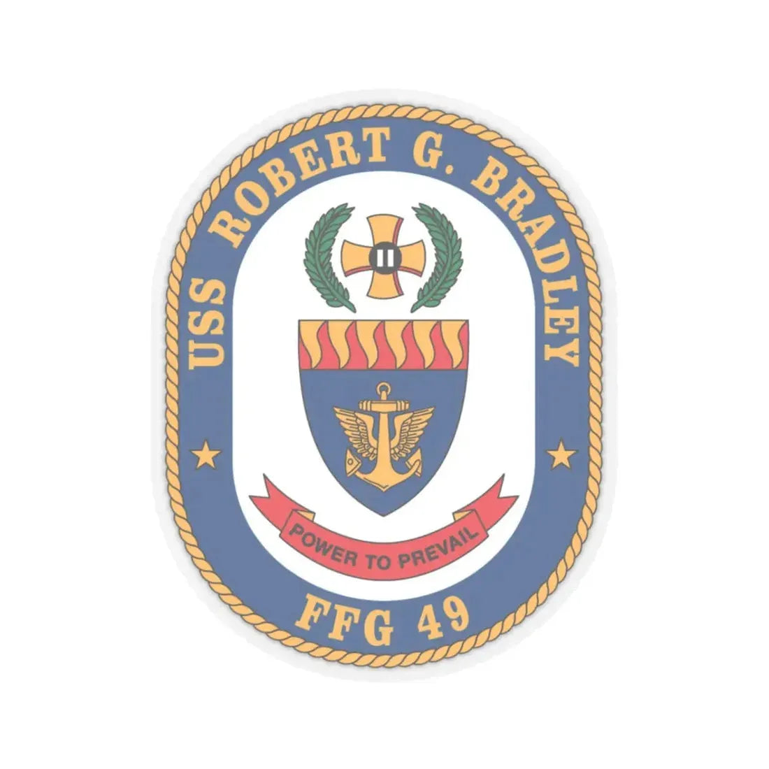 USS Robert G Bradley FF 49 (U.S. Navy) STICKER Vinyl Kiss-Cut Decal 3 Inch Transparent - The Sticker Space
