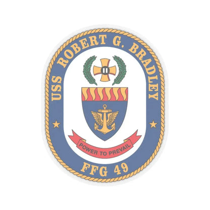 USS Robert G Bradley FF 49 (U.S. Navy) STICKER Vinyl Kiss-Cut Decal 3 Inch Transparent - The Sticker Space