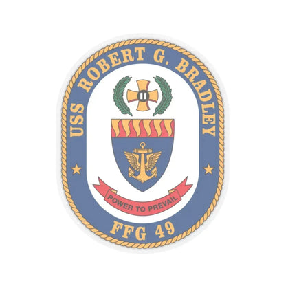 USS Robert G Bradley FF 49 (U.S. Navy) STICKER Vinyl Kiss-Cut Decal 4 Inch Transparent - The Sticker Space
