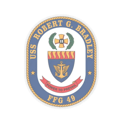 USS Robert G Bradley FF 49 (U.S. Navy) STICKER Vinyl Kiss-Cut Decal 6 Inch Transparent - The Sticker Space