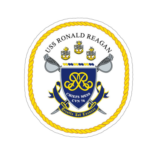 USS Ronald Reagan CVN 76 Chief (U.S. Navy) STICKER Vinyl Die-Cut Decal-6 Inch-The Sticker Space