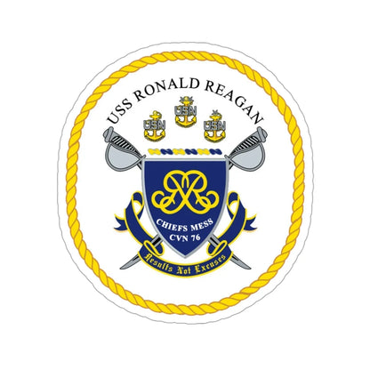USS Ronald Reagan CVN 76 Chief (U.S. Navy) STICKER Vinyl Die-Cut Decal 3 Inch - The Sticker Space
