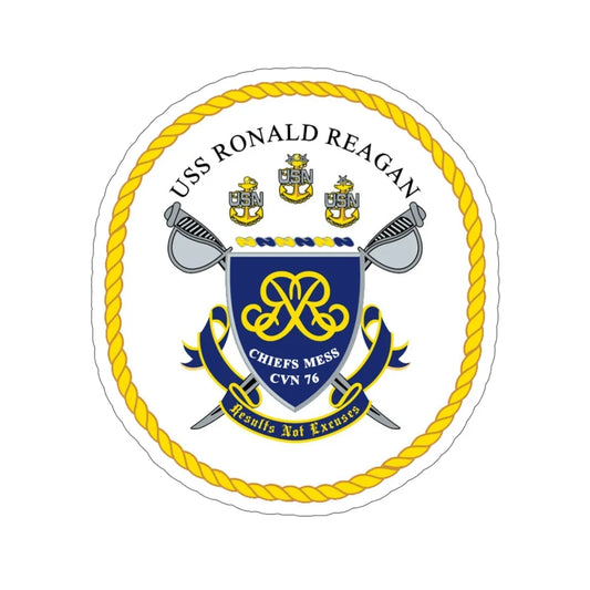 USS Ronald Reagan CVN 76 Chief (U.S. Navy) STICKER Vinyl Die-Cut Decal 6 Inch - The Sticker Space