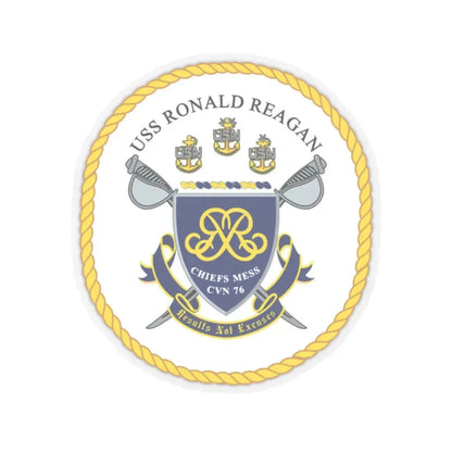 USS Ronald Reagan CVN 76 Chief (U.S. Navy) STICKER Vinyl Kiss-Cut Decal 2 Inch Transparent - The Sticker Space