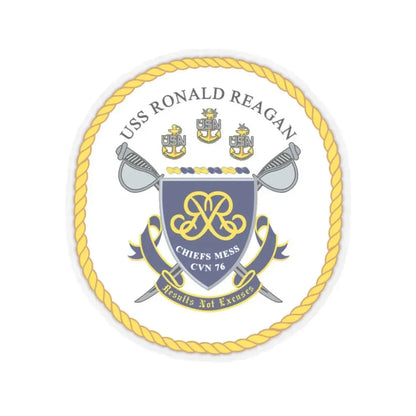 USS Ronald Reagan CVN 76 Chief (U.S. Navy) STICKER Vinyl Kiss-Cut Decal 3 Inch Transparent - The Sticker Space
