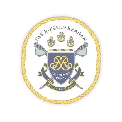 USS Ronald Reagan CVN 76 Chief (U.S. Navy) STICKER Vinyl Kiss-Cut Decal 6 Inch Transparent - The Sticker Space