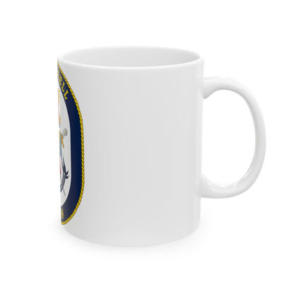 USS Russell DDG 59 Crest (U.S. Navy) White Coffee Mug-The Sticker Space