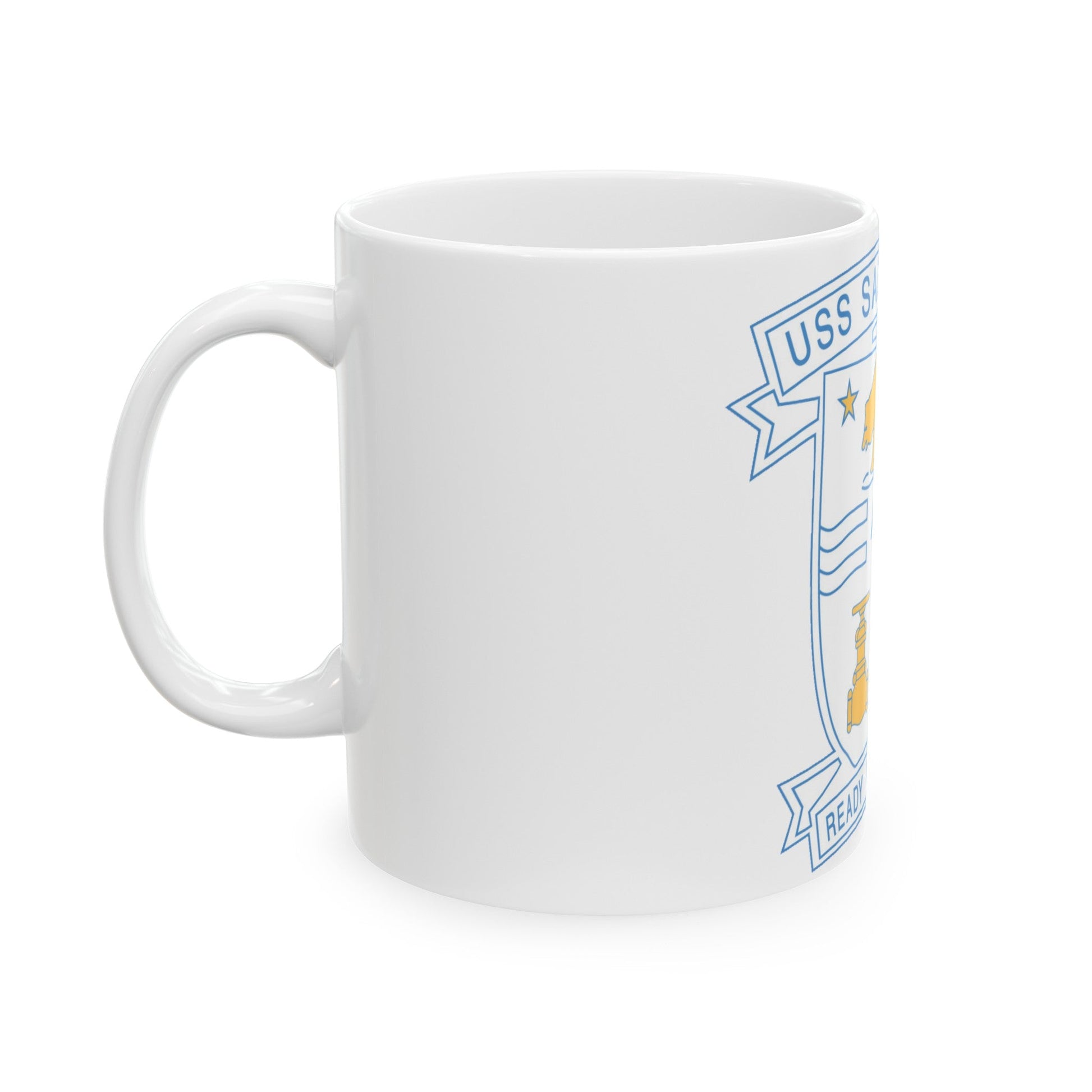 USS Sacramento Ready For Service (U.S. Navy) White Coffee Mug-The Sticker Space