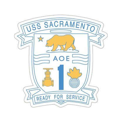 USS Sacramento Ready For Service (U.S. Navy) STICKER Vinyl Die-Cut Decal 6 Inch - The Sticker Space