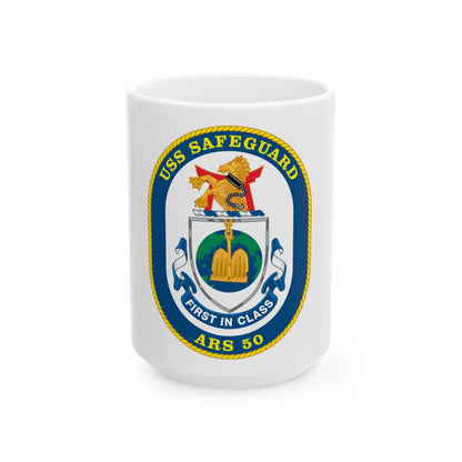 USS Safeguard ARS 50 (U.S. Navy) White Coffee Mug-15oz-The Sticker Space