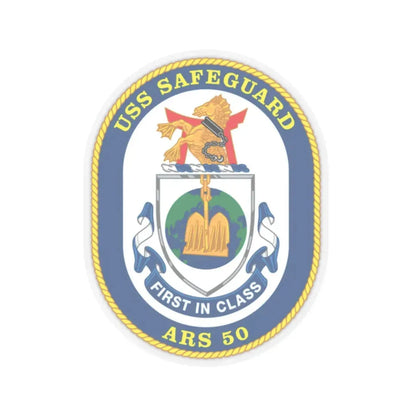 USS Safeguard ARS 50 (U.S. Navy) STICKER Vinyl Kiss-Cut Decal 2 Inch Transparent - The Sticker Space