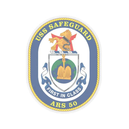 USS Safeguard ARS 50 (U.S. Navy) STICKER Vinyl Kiss-Cut Decal 3 Inch Transparent - The Sticker Space