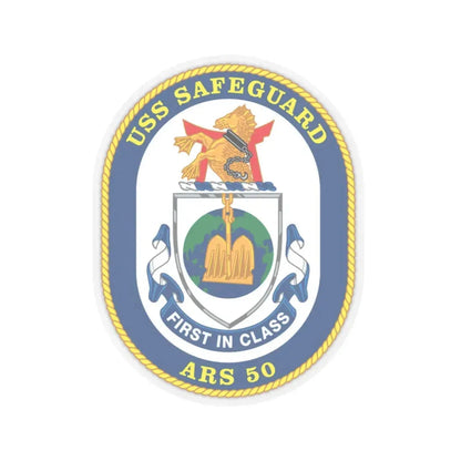 USS Safeguard ARS 50 (U.S. Navy) STICKER Vinyl Kiss-Cut Decal 6 Inch Transparent - The Sticker Space