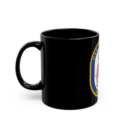 USS Sampson DDG 102 Crest (U.S. Navy) Black Coffee Mug-The Sticker Space