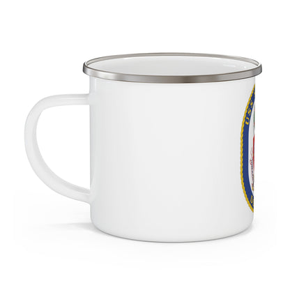 USS Sampson DDG 102 Crest (U.S. Navy) Enamel Mug 12oz-12oz-The Sticker Space