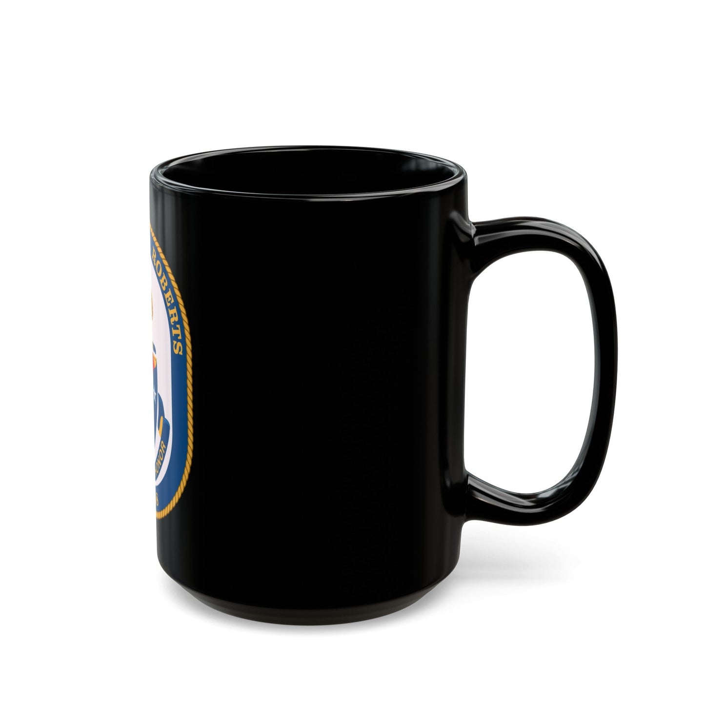 USS Samuel B Roberts (U.S. Navy) Black Coffee Mug-The Sticker Space