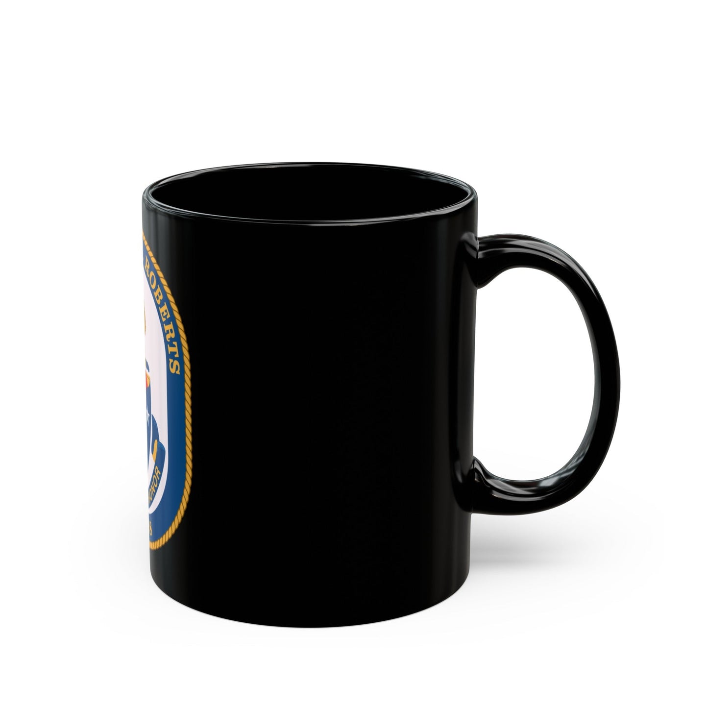 USS Samuel B Roberts (U.S. Navy) Black Coffee Mug-The Sticker Space