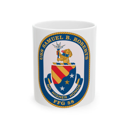 USS Samuel B Roberts (U.S. Navy) White Coffee Mug-11oz-The Sticker Space