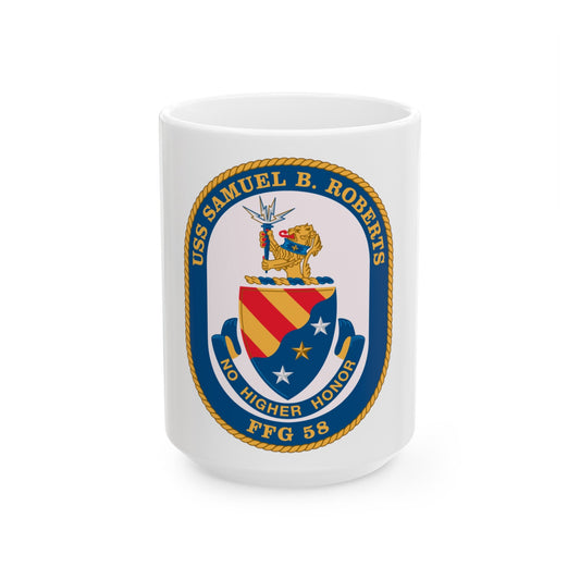 USS Samuel B Roberts (U.S. Navy) White Coffee Mug-15oz-The Sticker Space