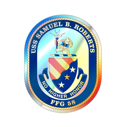 USS Samuel B Roberts (U.S. Navy) Holographic STICKER Die-Cut Vinyl Decal 4 Inch Holographic - The Sticker Space