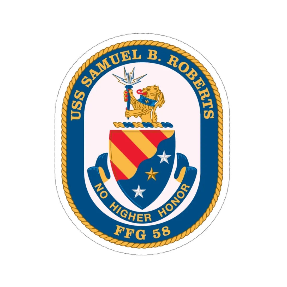 USS Samuel B Roberts (U.S. Navy) STICKER Vinyl Die-Cut Decal 3 Inch - The Sticker Space