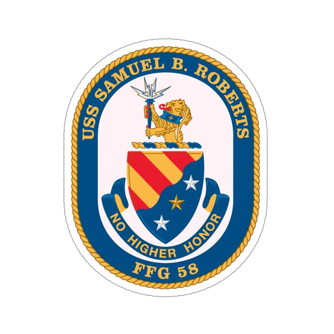 USS Samuel B Roberts (U.S. Navy) STICKER Vinyl Die-Cut Decal 5 Inch - The Sticker Space