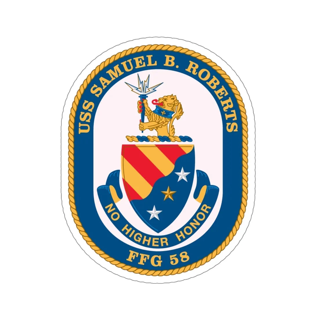 USS Samuel B Roberts (U.S. Navy) STICKER Vinyl Die-Cut Decal 6 Inch - The Sticker Space
