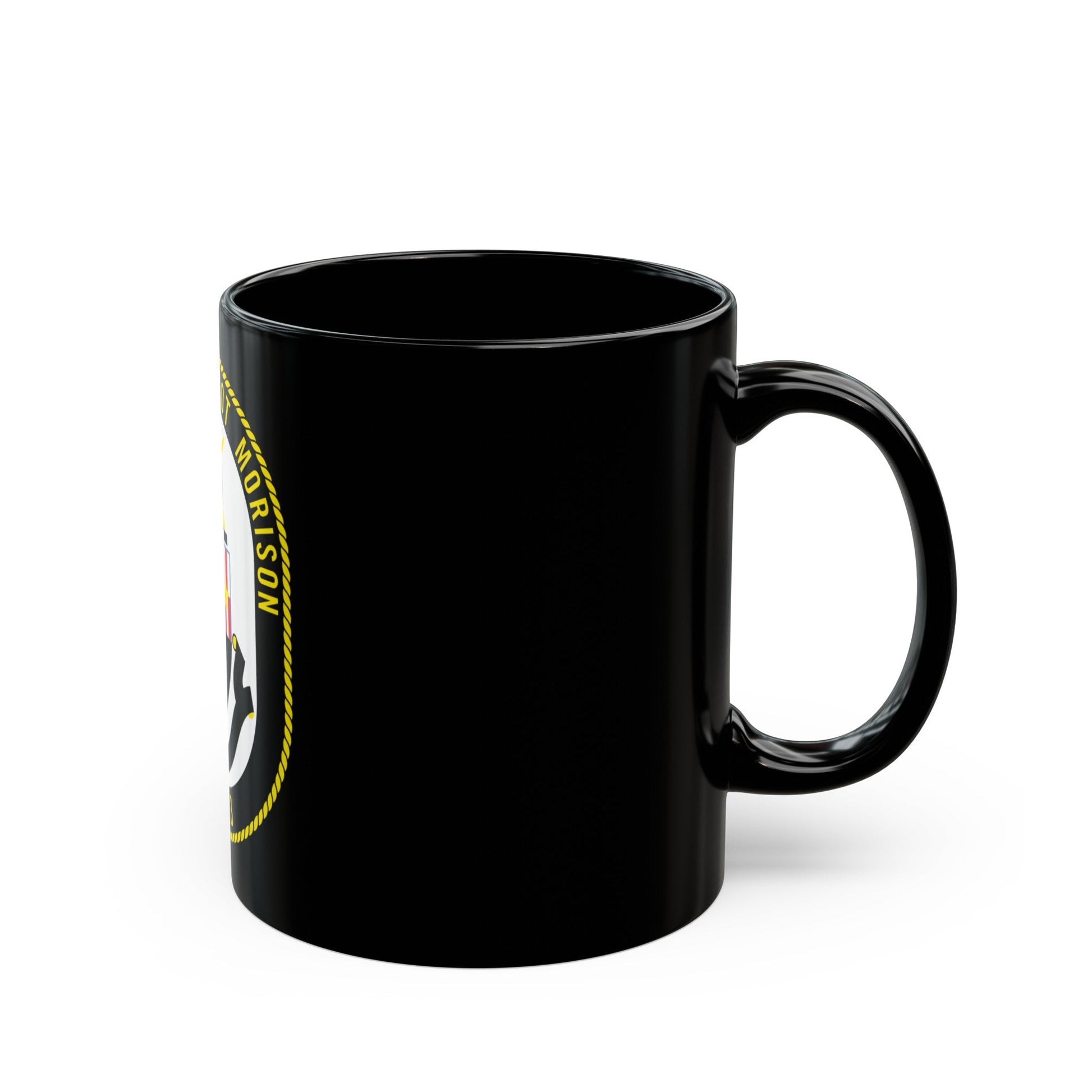 USS Samuel Elliot Morison FFG 13 (U.S. Navy) Black Coffee Mug-The Sticker Space