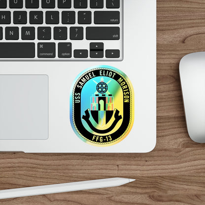 USS Samuel Elliot Morison FFG 13 (U.S. Navy) Holographic STICKER Die-Cut Vinyl Decal-The Sticker Space