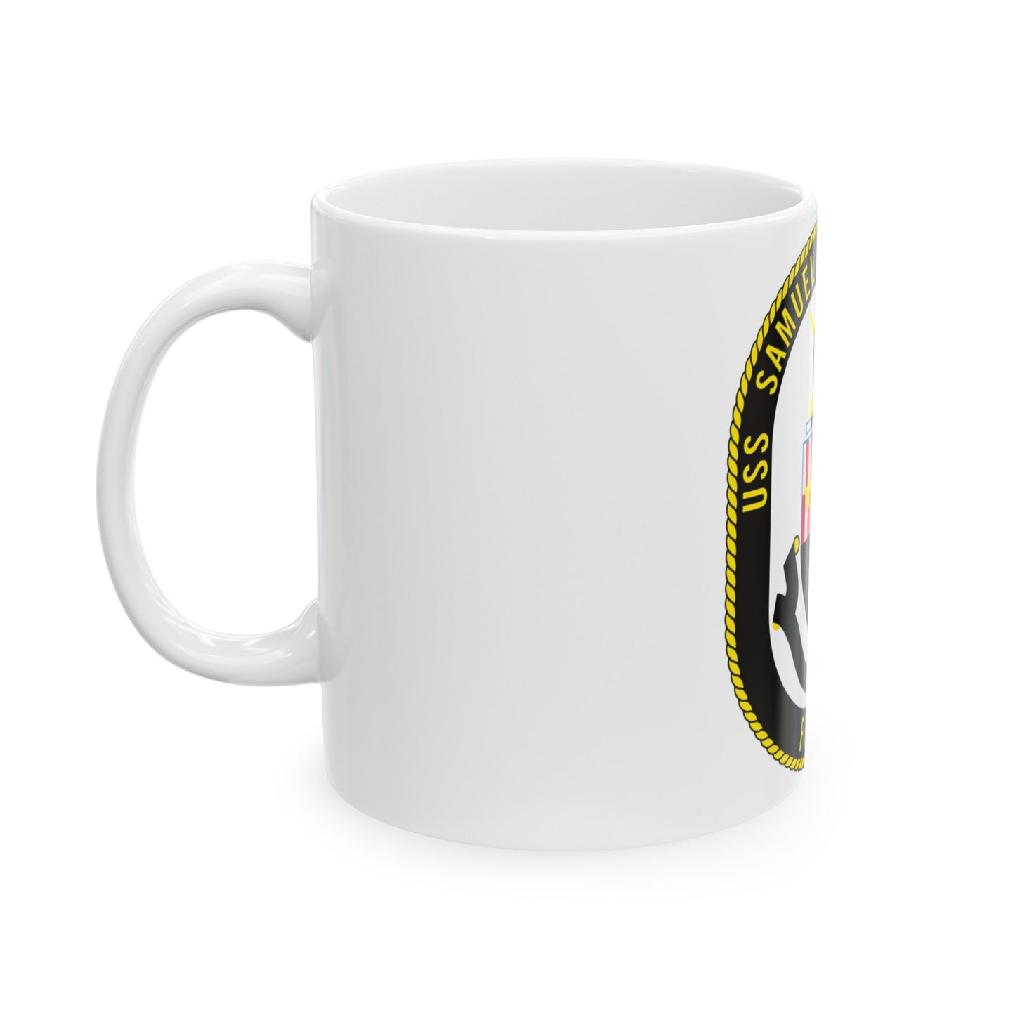 USS Samuel Elliot Morison FFG 13 (U.S. Navy) White Coffee Mug-The Sticker Space