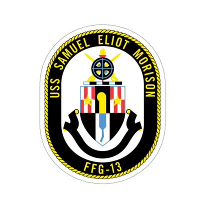 USS Samuel Elliot Morison FFG 13 (U.S. Navy) STICKER Vinyl Die-Cut Decal 4 Inch - The Sticker Space