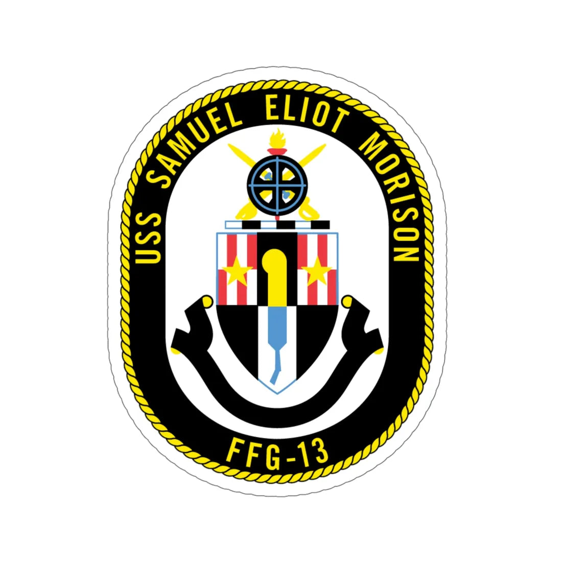 USS Samuel Elliot Morison FFG 13 (U.S. Navy) STICKER Vinyl Die-Cut Decal 6 Inch - The Sticker Space
