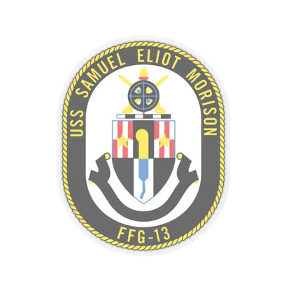 USS Samuel Elliot Morison FFG 13 (U.S. Navy) STICKER Vinyl Kiss-Cut Decal 3 Inch Transparent - The Sticker Space