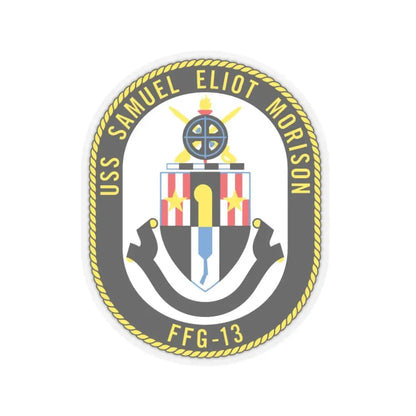 USS Samuel Elliot Morison FFG 13 (U.S. Navy) STICKER Vinyl Kiss-Cut Decal 6 Inch Transparent - The Sticker Space