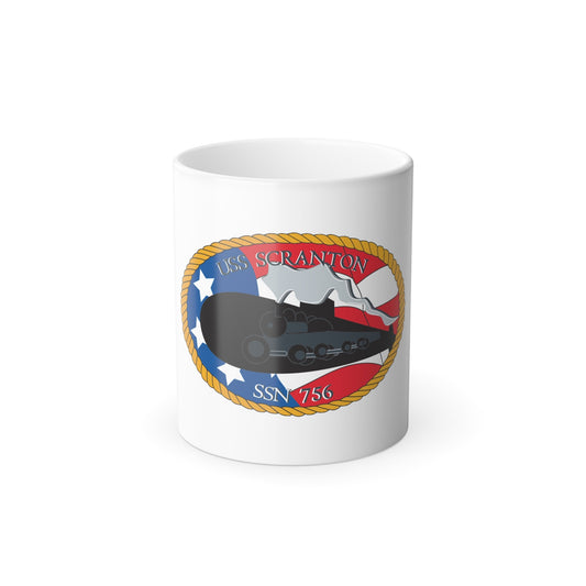 USS Scranton SSN 756 (U.S. Navy) Color Changing Mug 11oz-11oz-The Sticker Space