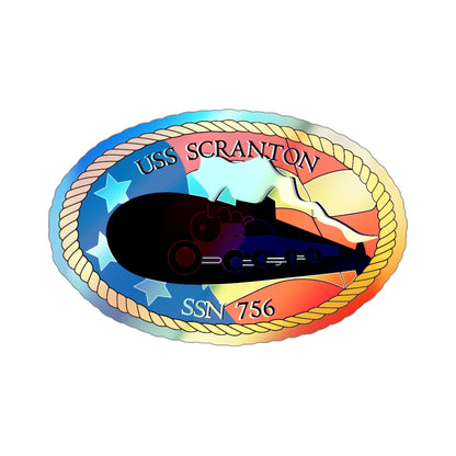 USS Scranton SSN 756 (U.S. Navy) Holographic STICKER Die-Cut Vinyl Decal-4 Inch-The Sticker Space