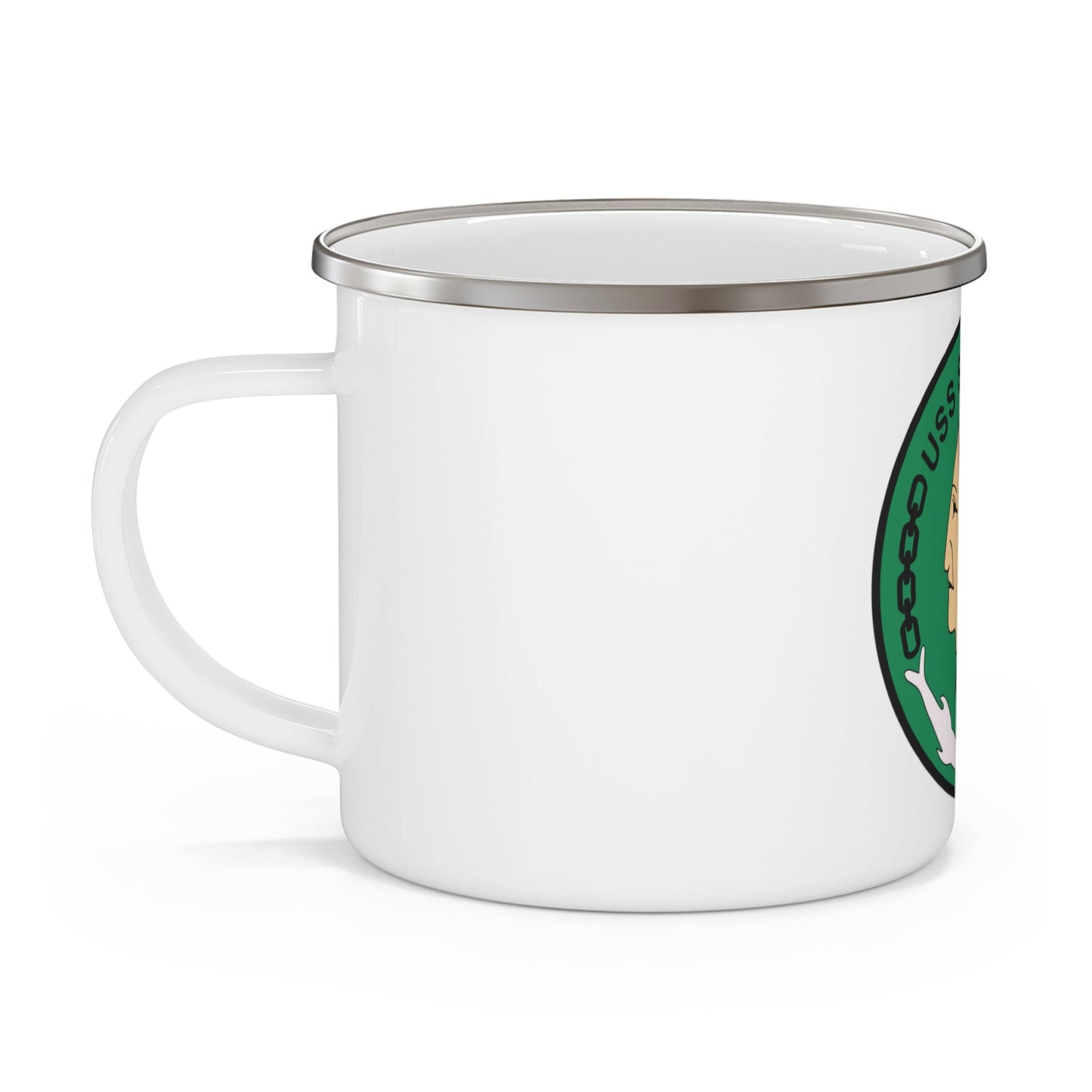 USS Seattle AOE 3 (U.S. Navy) Enamel Mug 12oz-12oz-The Sticker Space