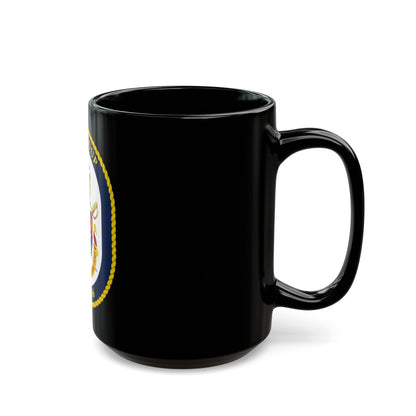 USS Shoup DDG 86 Crest (U.S. Navy) Black Coffee Mug-The Sticker Space